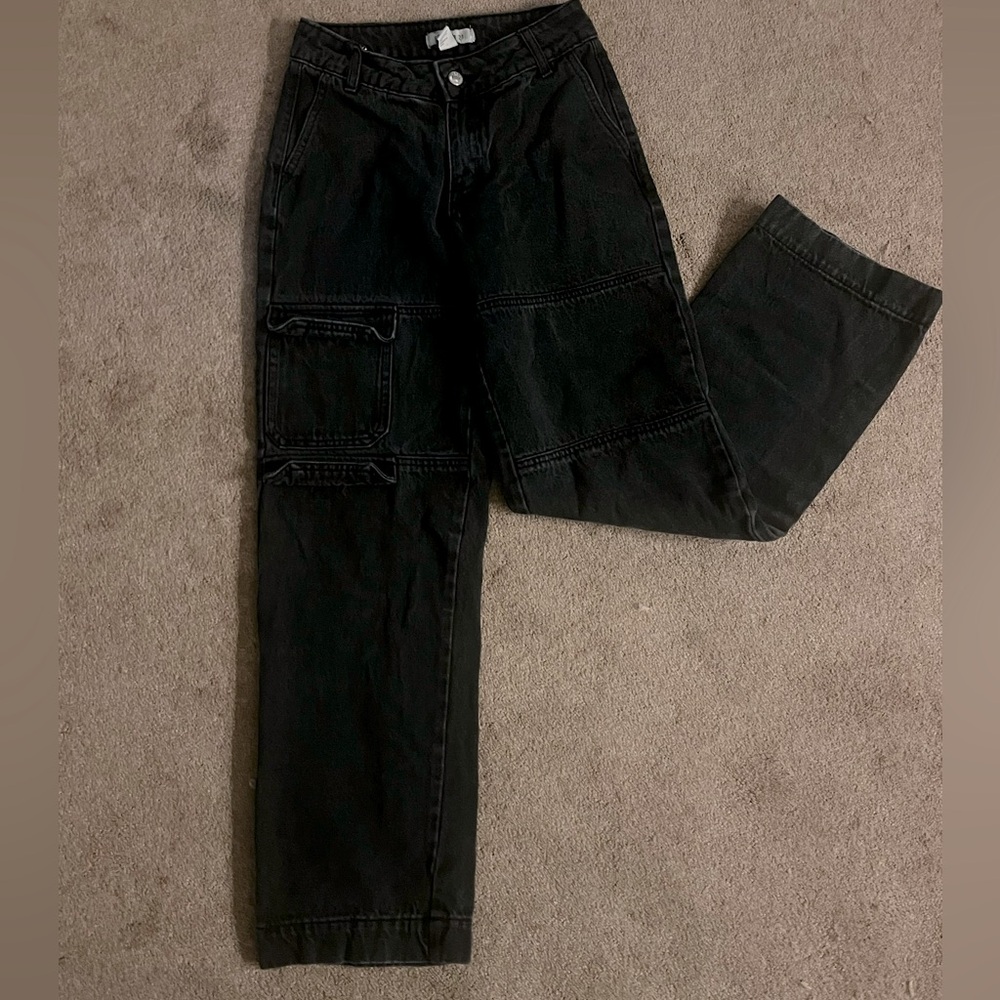 Forever 21 Denim Cargo Jeans